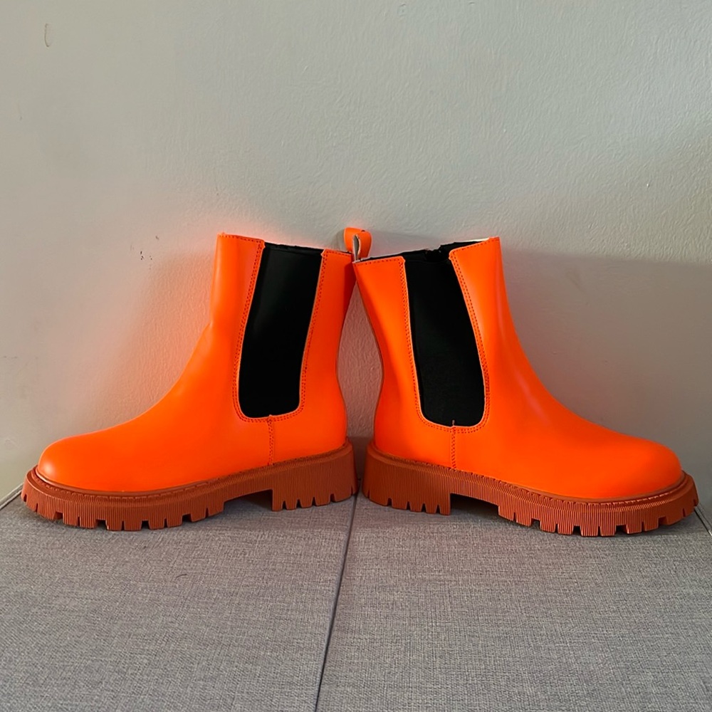 Orange boots